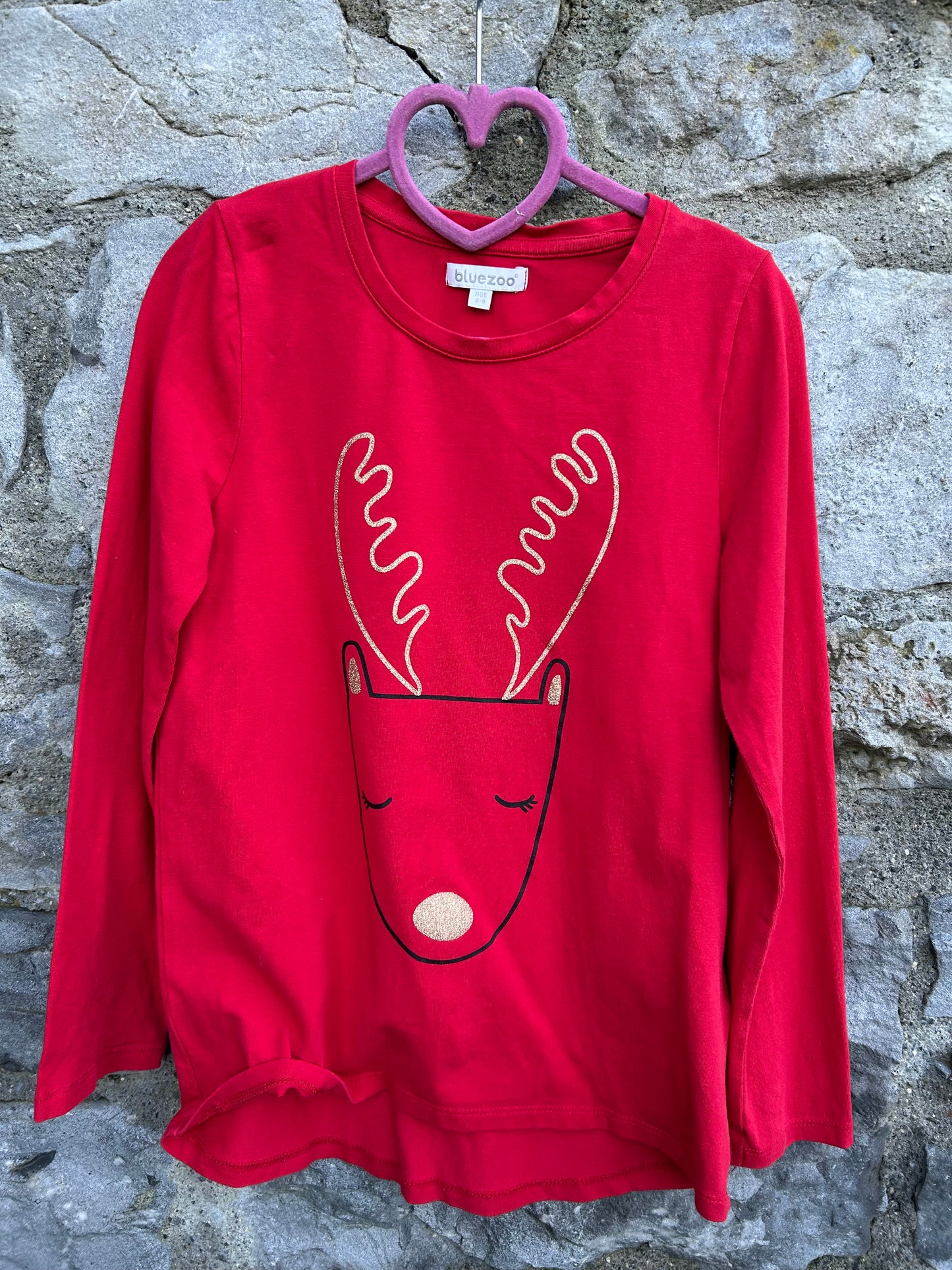 Reindeer red top  8-9y (128-134cm)