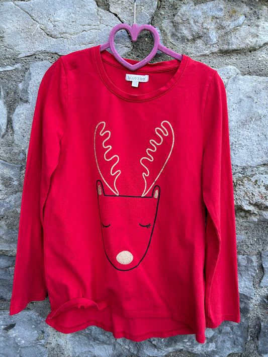 Reindeer red top  8-9y (128-134cm)