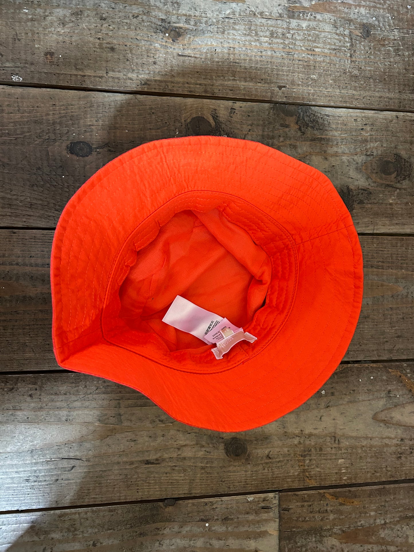 Orange bucket hat