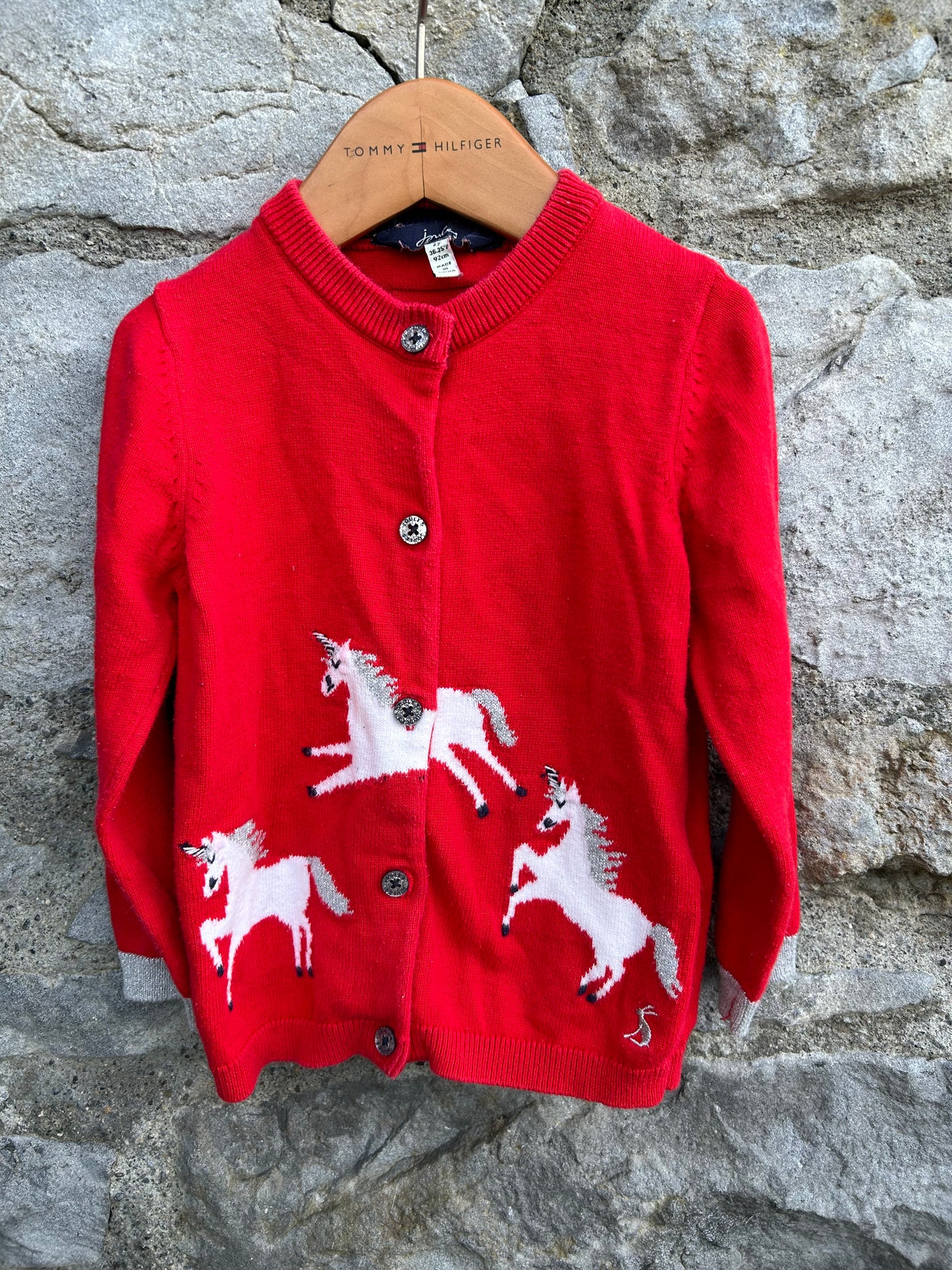 Red unicorn red cardigan  18-24m (86-92cm)