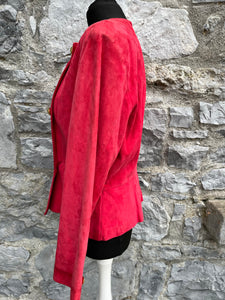80s red suede jacket uk 10-12