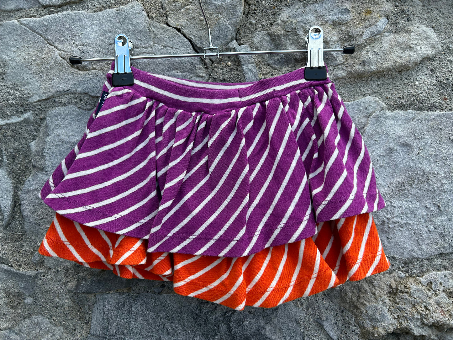 PoP Purple&orange stripy skirt  18-24m (86-92cm)