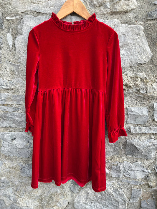 Red velvet dress  8-9y (128-134cm)
