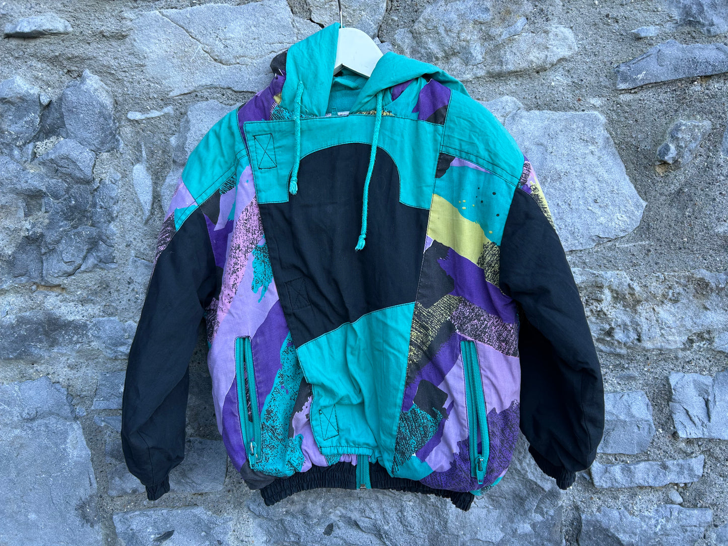 80s Teal&purple jacket 4-5y (104-110cm)