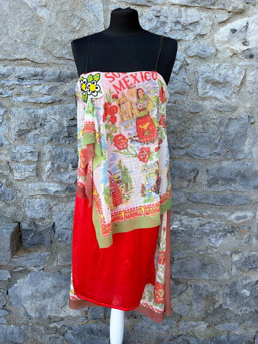 Y2K Mexico graphic print dress uk 10-12