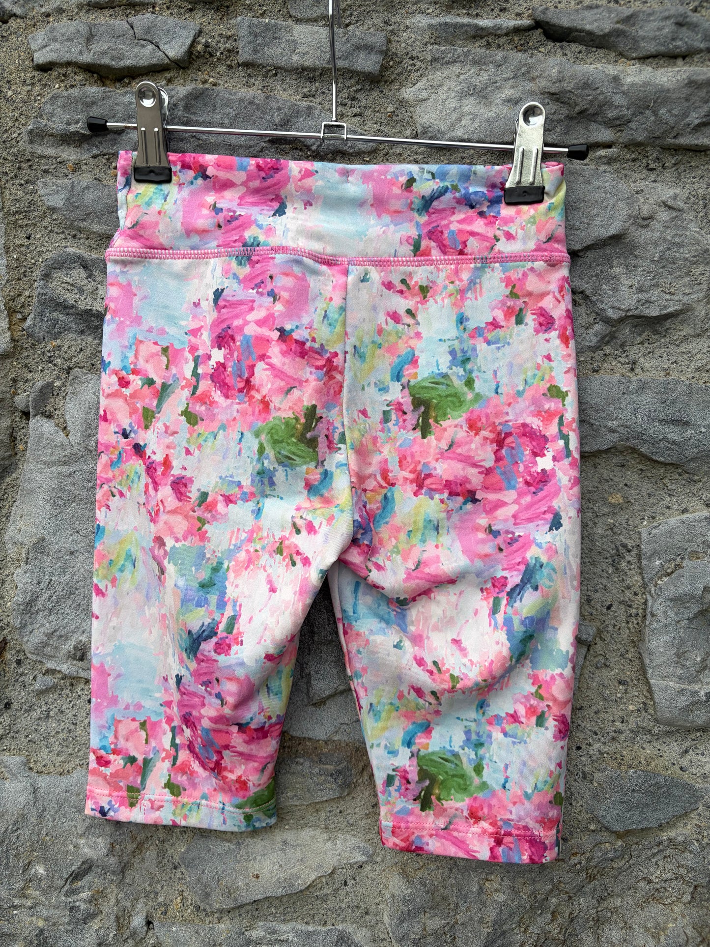 Pink floral biker shorts  7-8y (122-128cm)