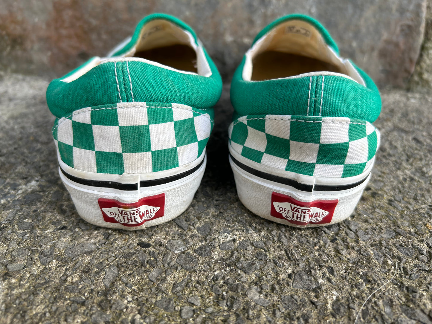 Green check trainers   uk 5 (eu 38)