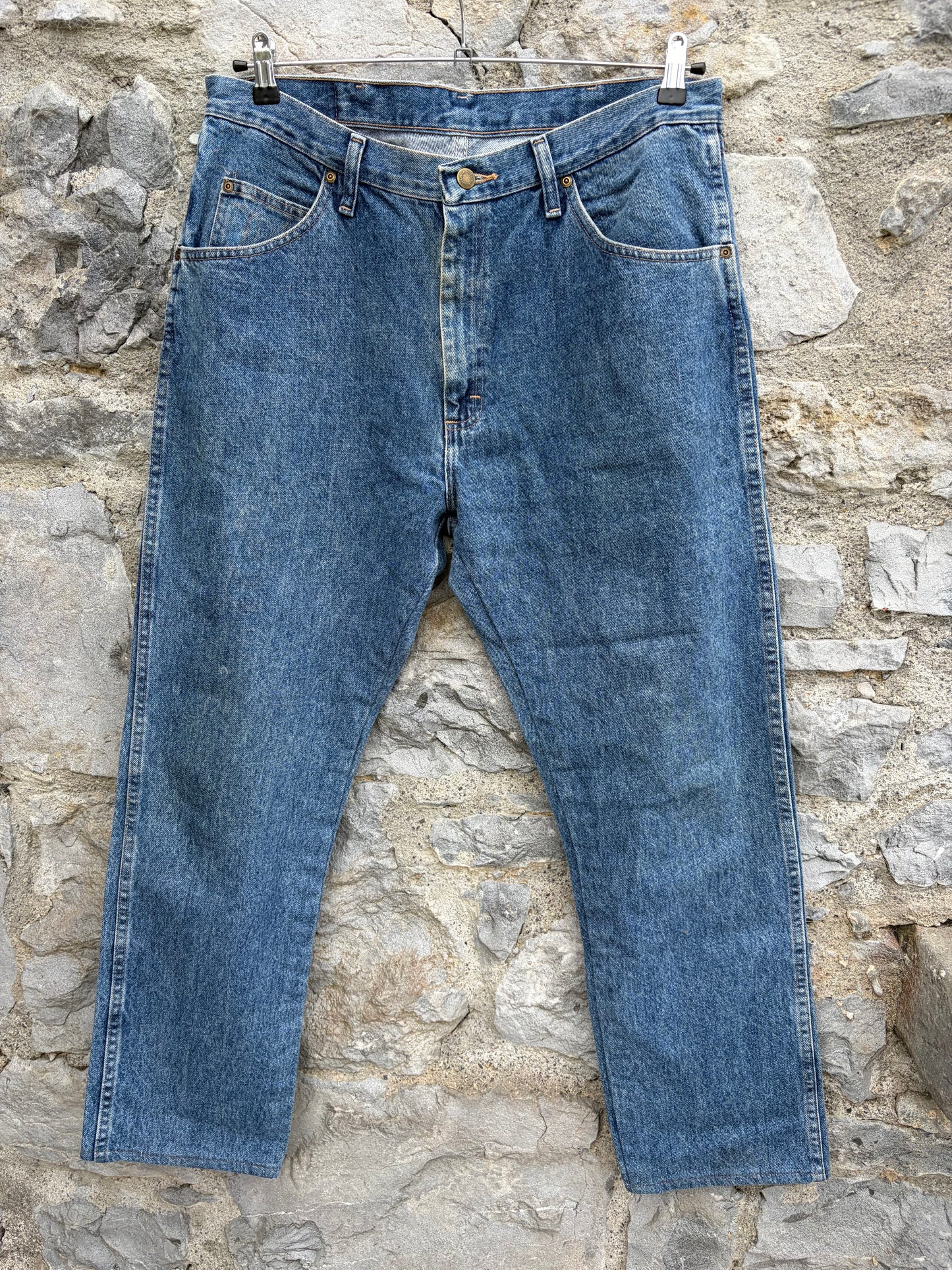 90s classic mid-wash blue jeans Large