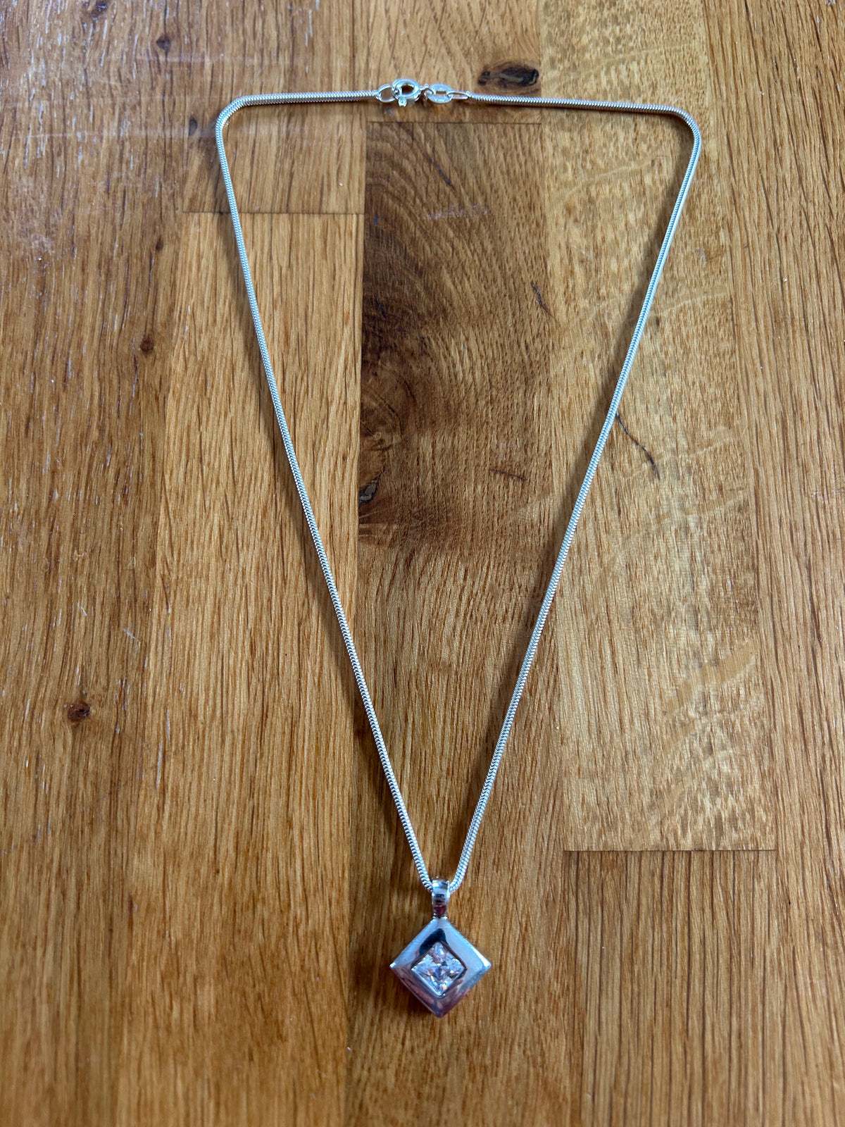 Squary silver necklace