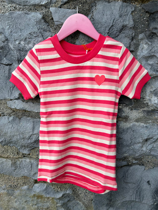 Strawberry ice stripes T-shirt   4y (104cm)