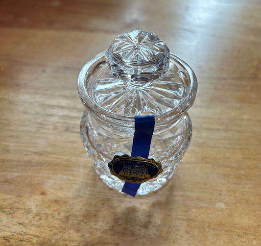 Crystal Glass Lidded Sugar/Condiment Jar
