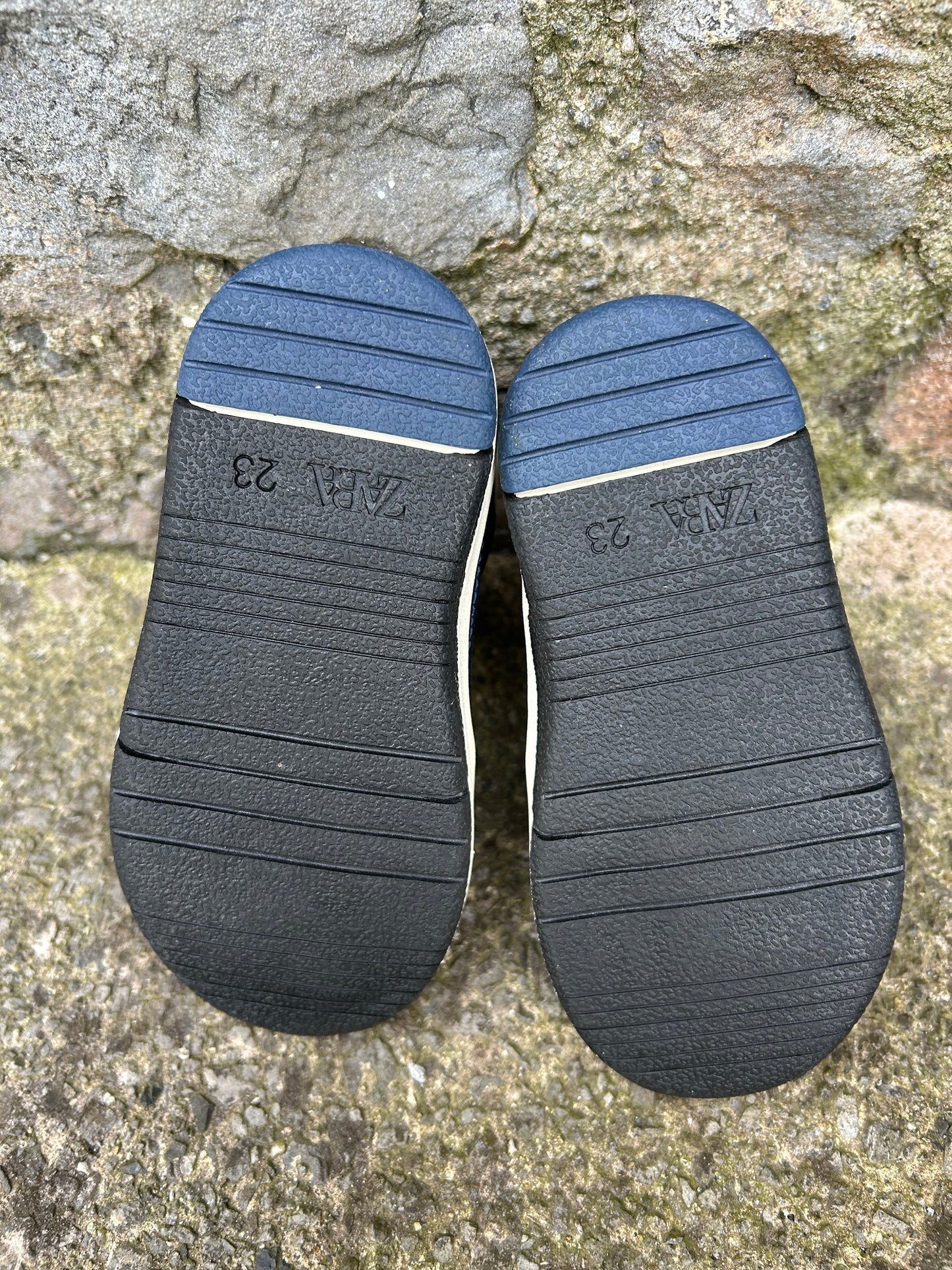 Navy&white hi tops trainers  uk 6 (eu 23)