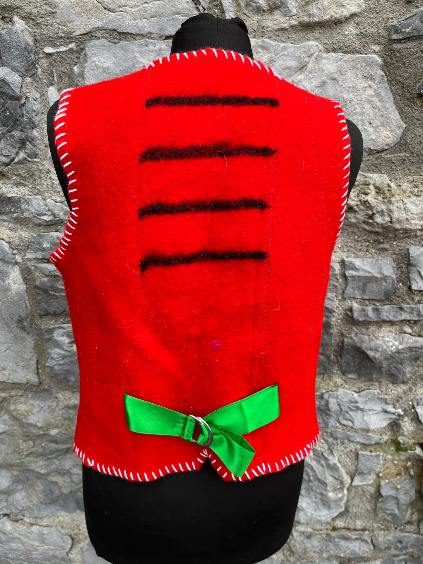 Red Christmas waistcoat uk 10-12