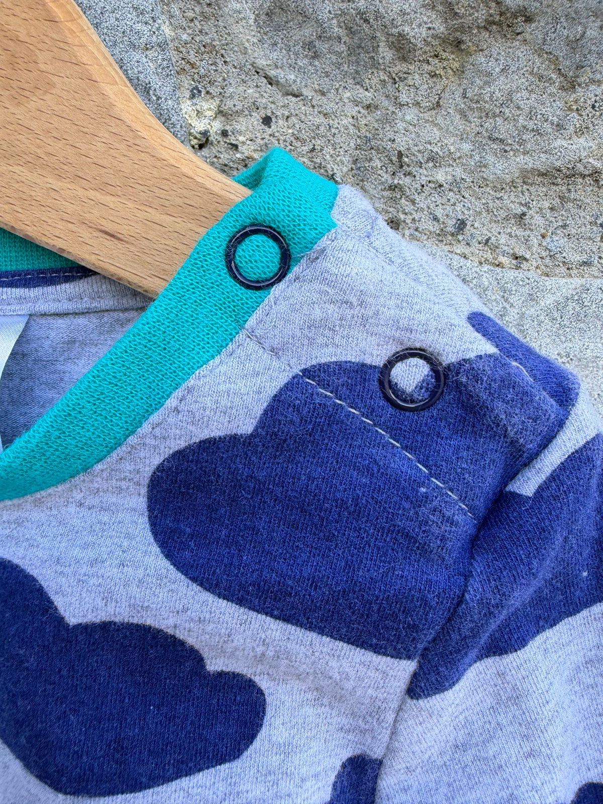 Clouds grey top  6-9m (68-74cm)