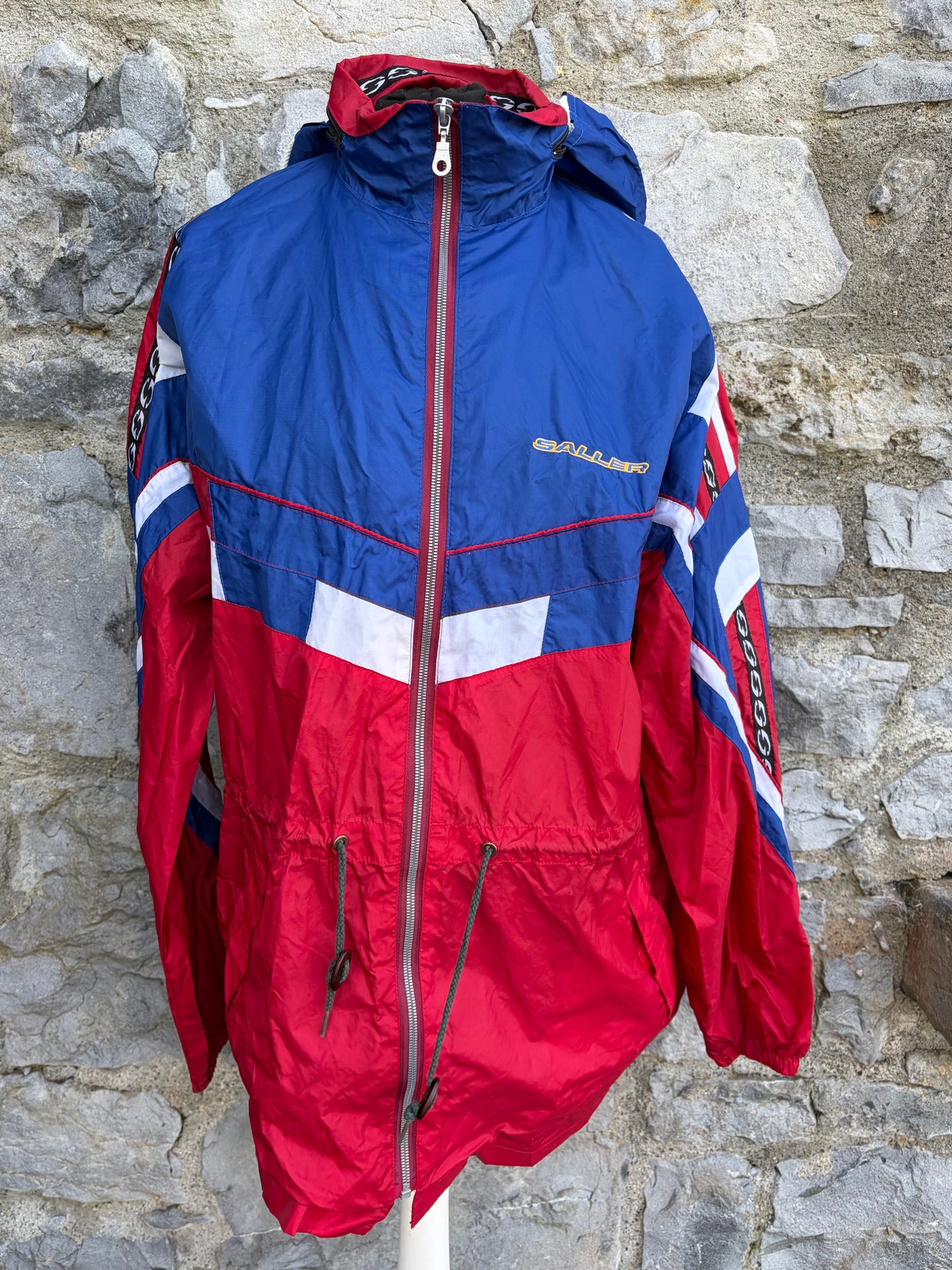80s Red&blue windbreaker jacket Large