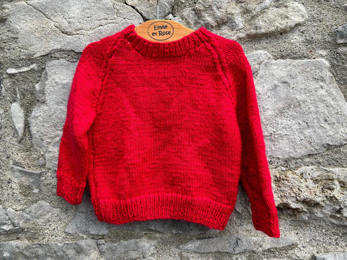 Red jumper  9-12m (74-80cm)