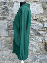 Load image into Gallery viewer, 80s green textured long shirt  uk 14-16
