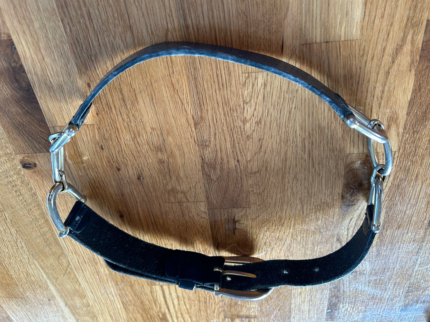 Leather and chain belt