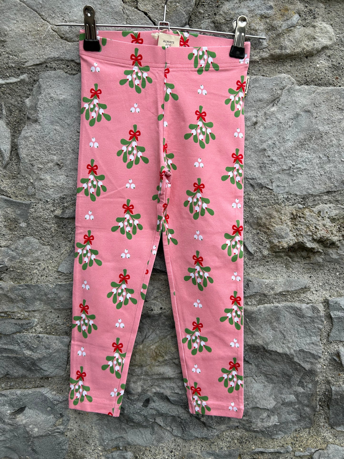 Mistletoe pink leggings  3-4y (98-104cm)