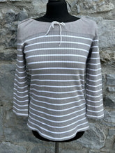 Load image into Gallery viewer, Grey stripy top uk 10-12
