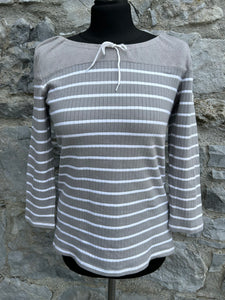 Grey stripy top uk 10-12