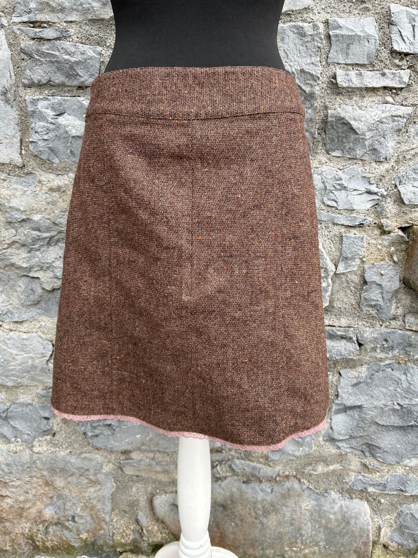 Brown tweed skirt uk 10