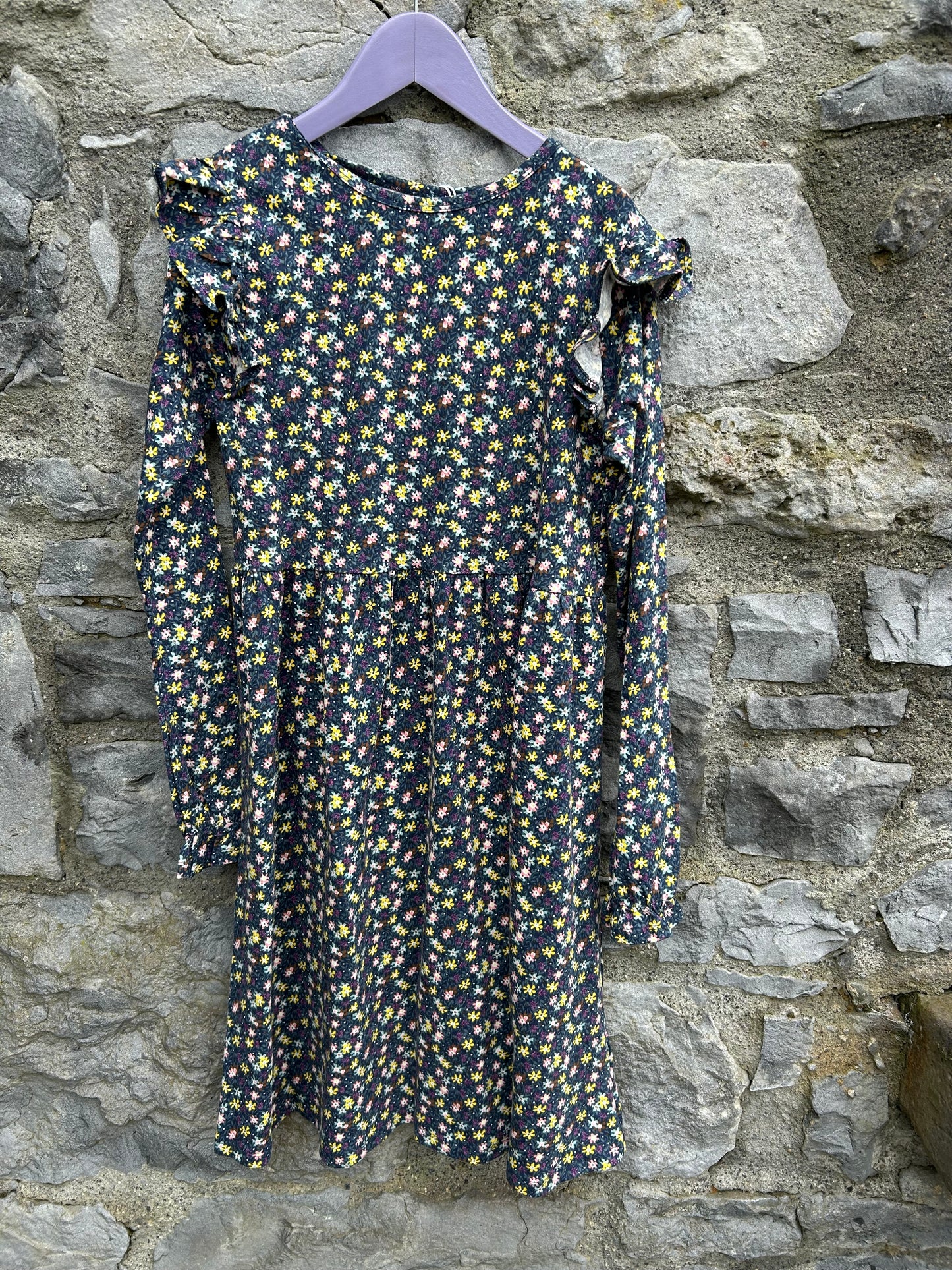 Yellow&pink charcoal dress 11-12y (146-152cm)