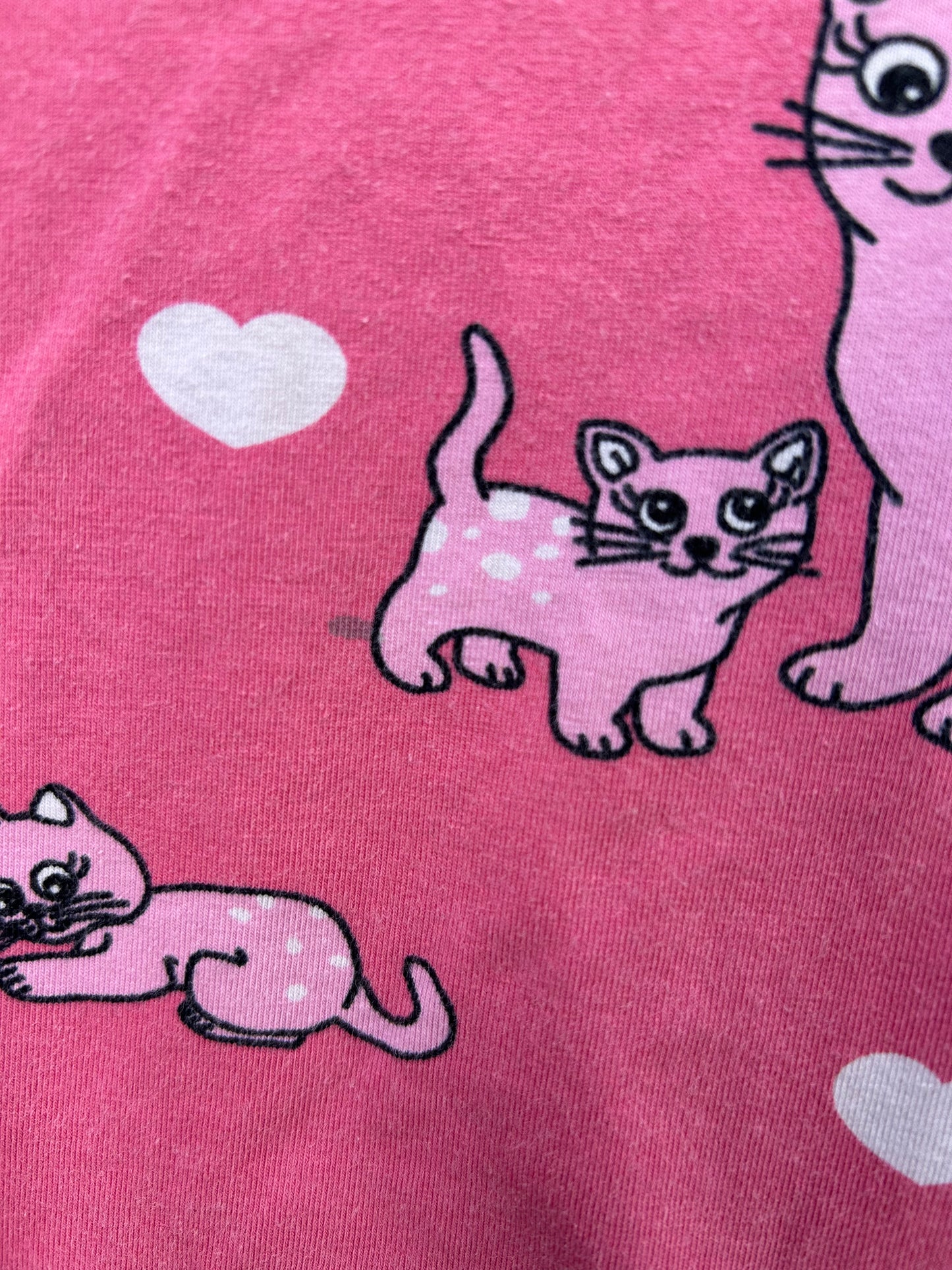 Pink cats top  3-4y (98-104cm)