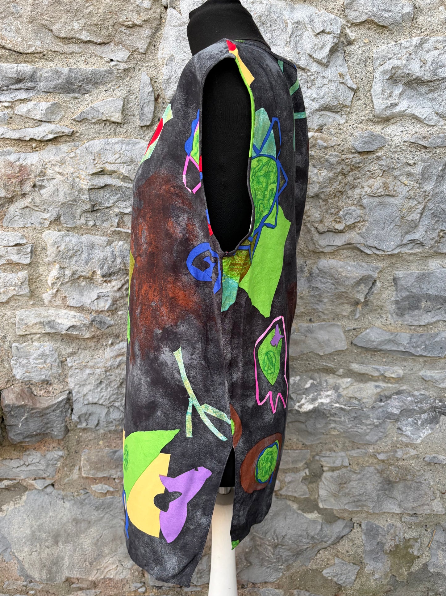 80s abstract colourful top uk 12-14