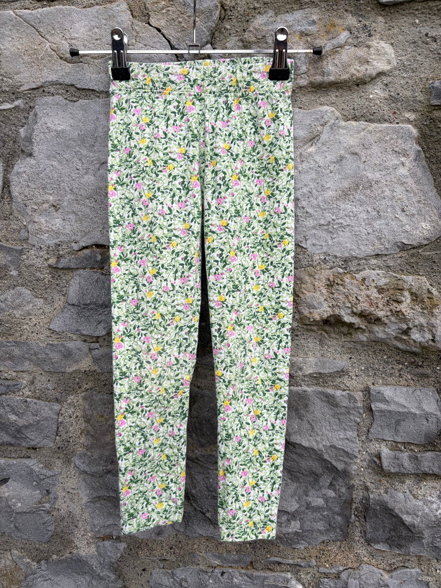 Green floral leggings 4-5y (104-110cm)