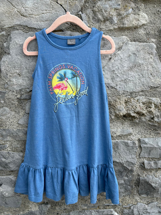 Vacation blue dress  5y (110cm)