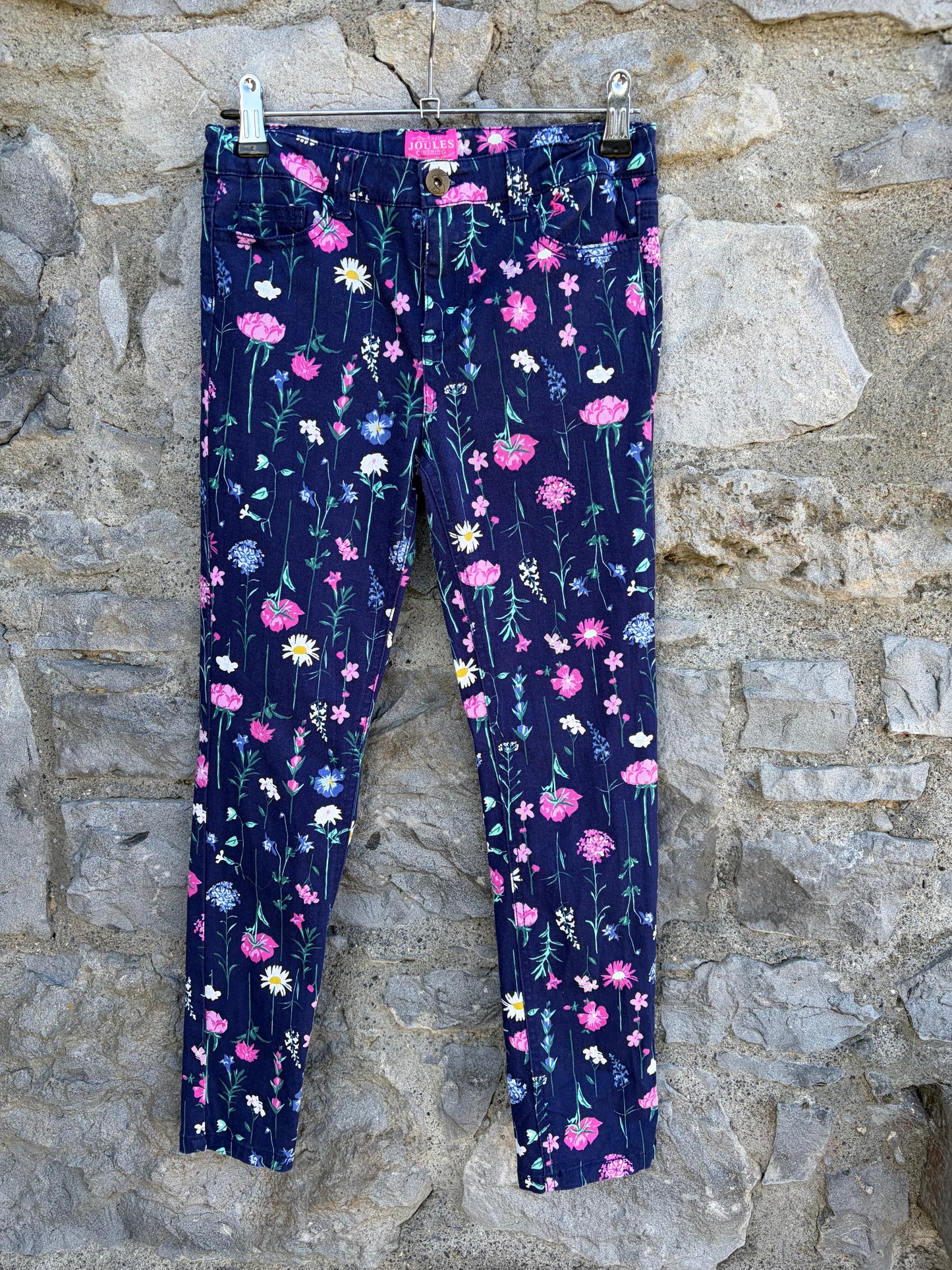 Botanical floral print jeans  9-10y (134-140cm)