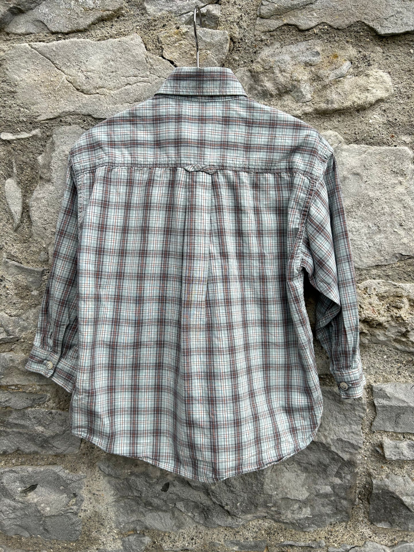 Brown&grey check shirt  4-5y (104-110cm)