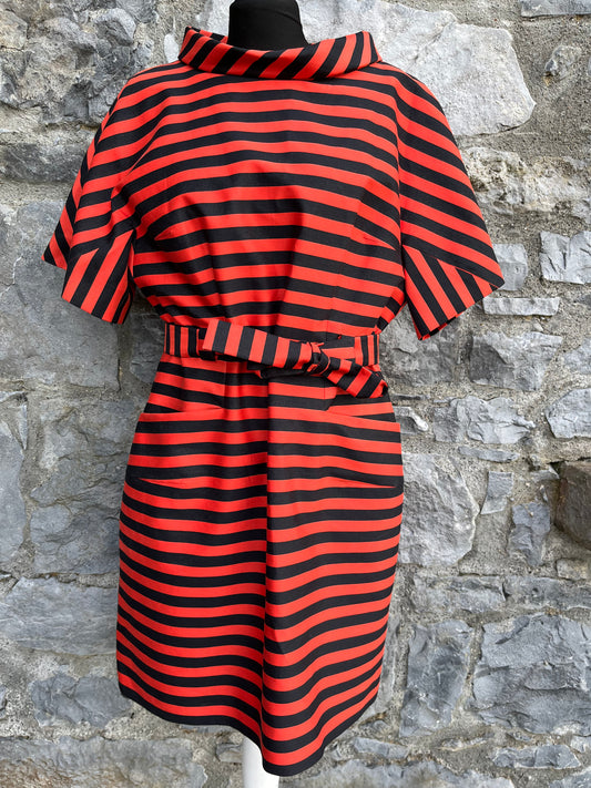 Orange&black stripy dress uk 14