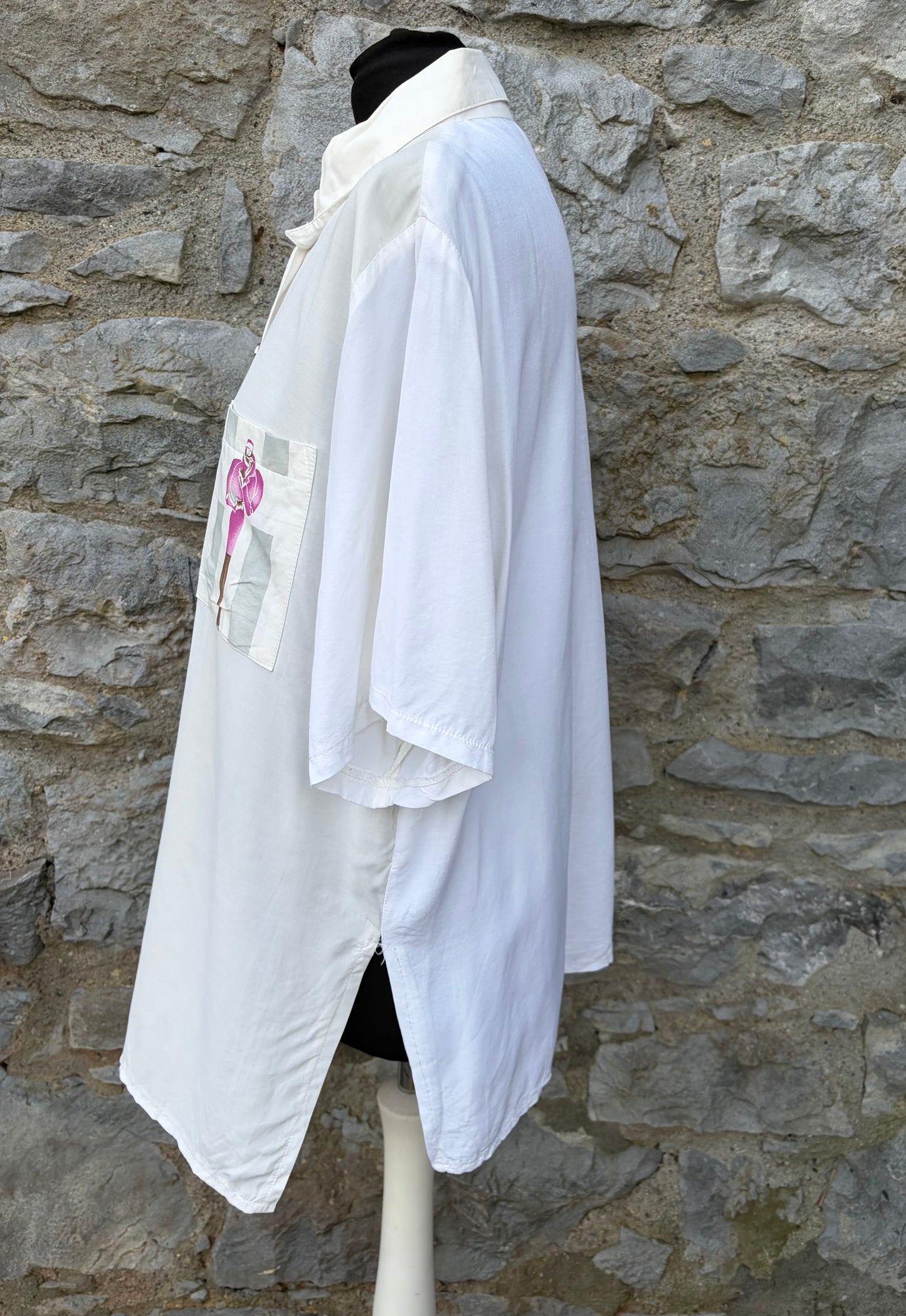 90s models white&ivory blouse uk 14-16