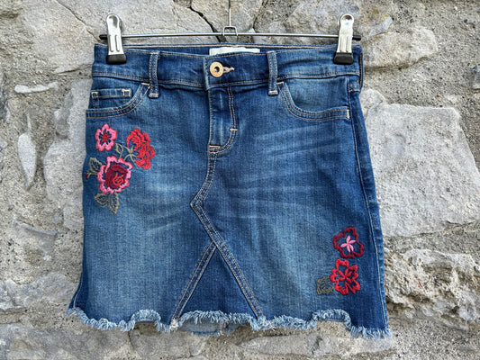 Denim embroidered skirt  9-10y (134-140cm)