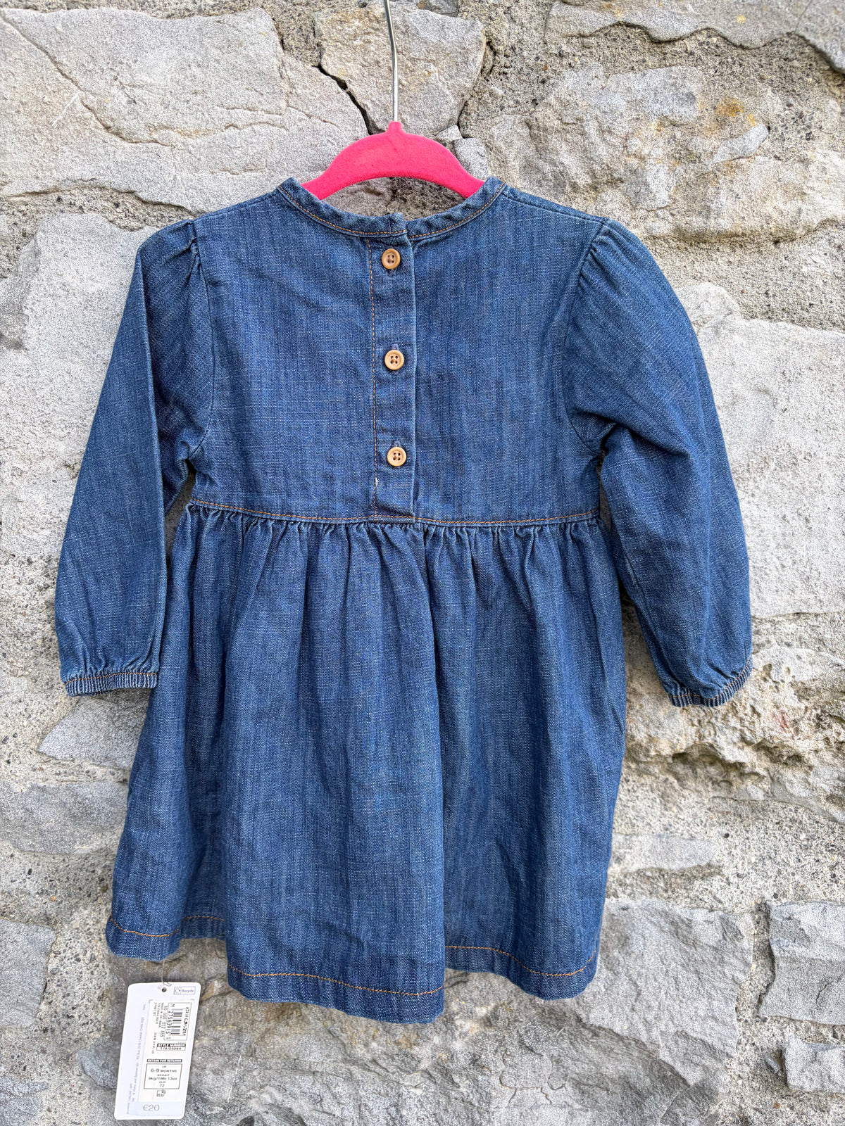 Fox denim dress 6-9m (68-74cm)