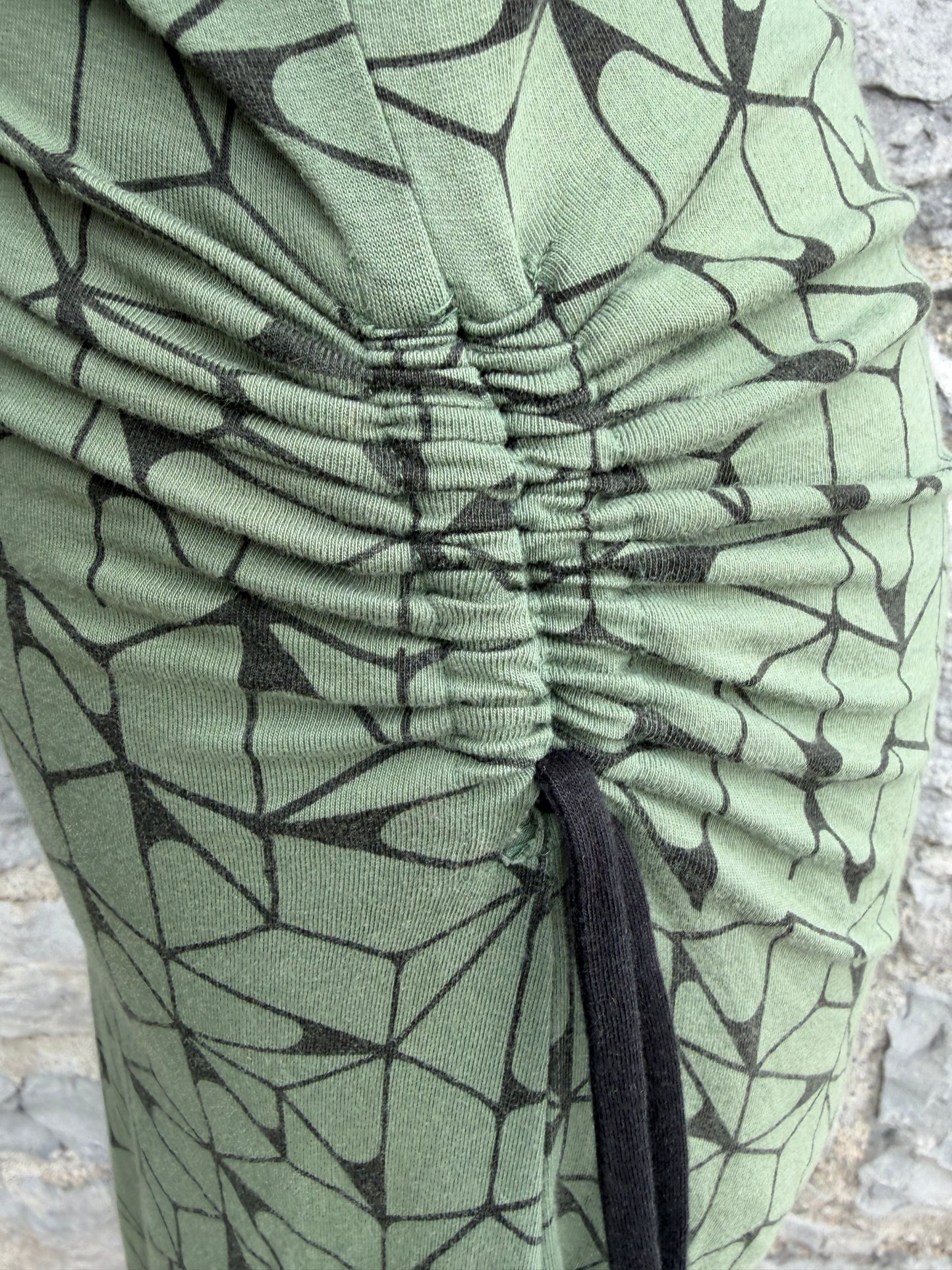 Green geometric dress uk 8-10