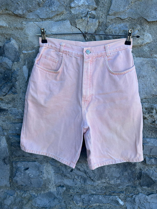 90s pink denim shorts uk 10