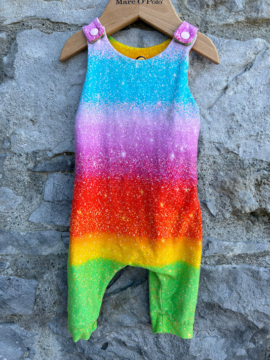 Rainbow dungarees 0-3m (56-62cm)