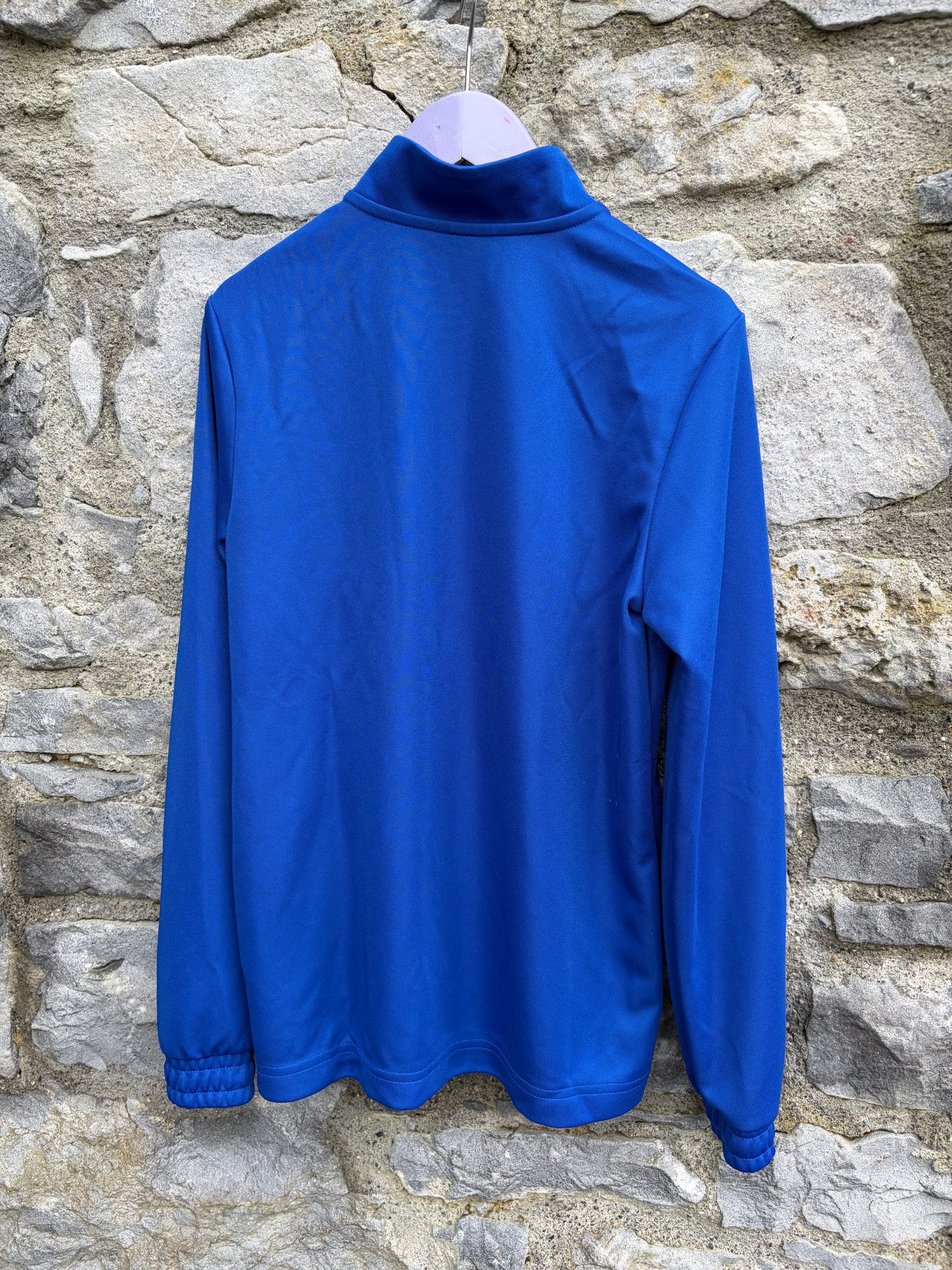 Blue half zip top 13y (158cm)