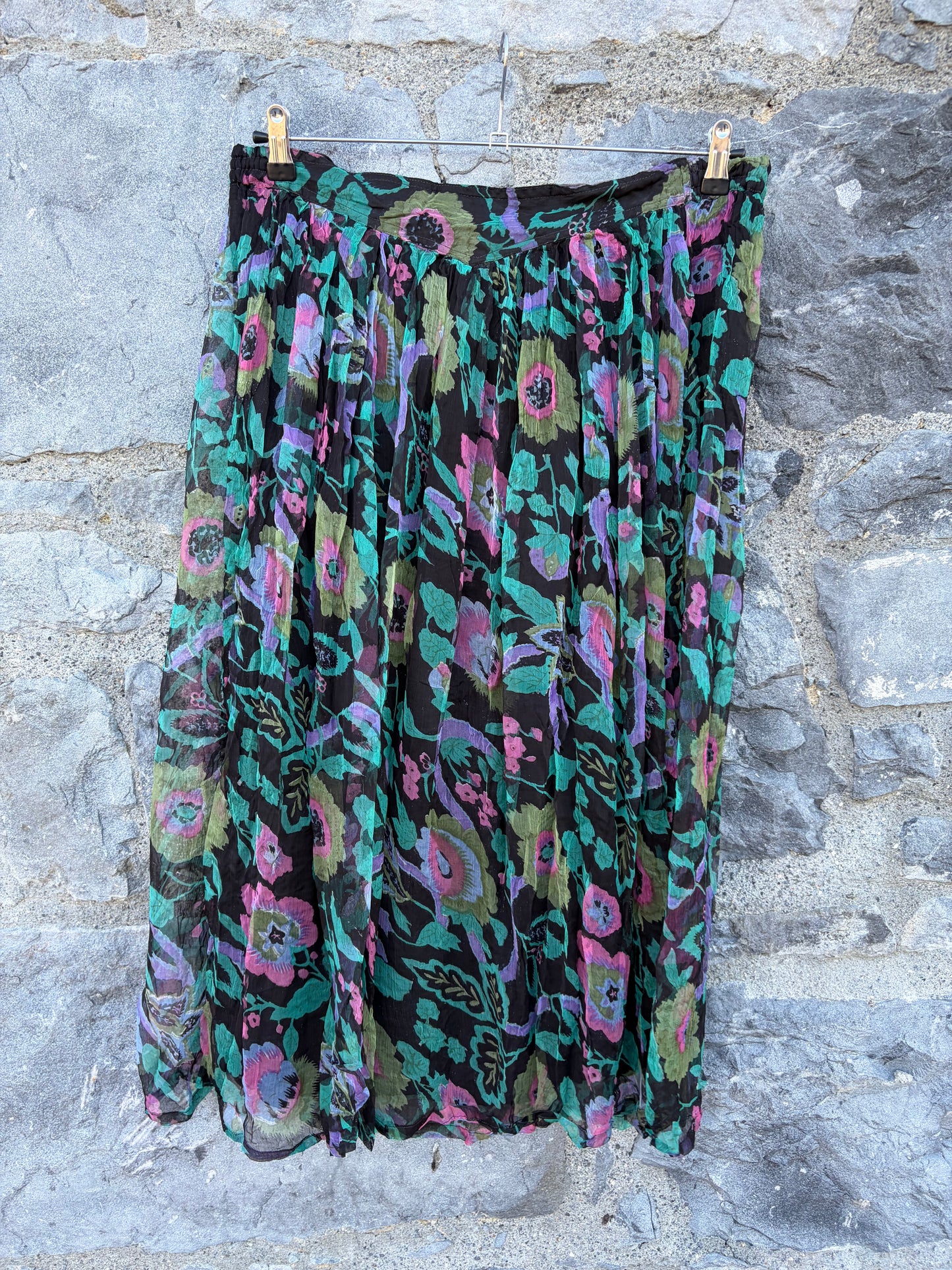 90s floral sheer skirt uk 14-16