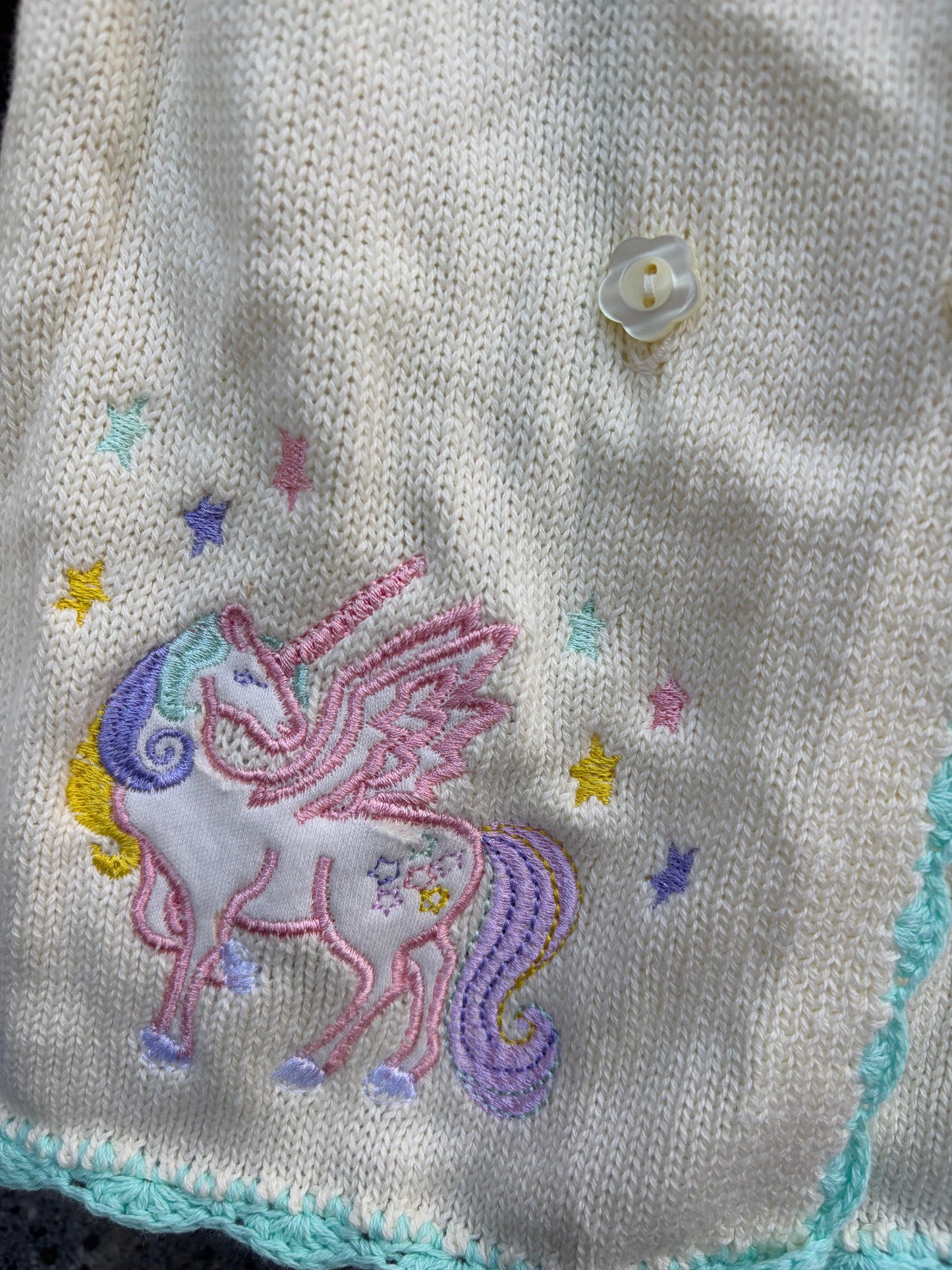 Unicorn cream cardigan  12-18m (80-86cm)