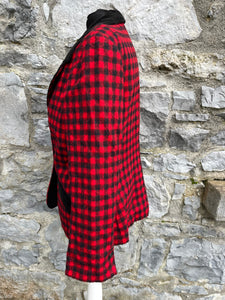80s red check jacket uk 10-12