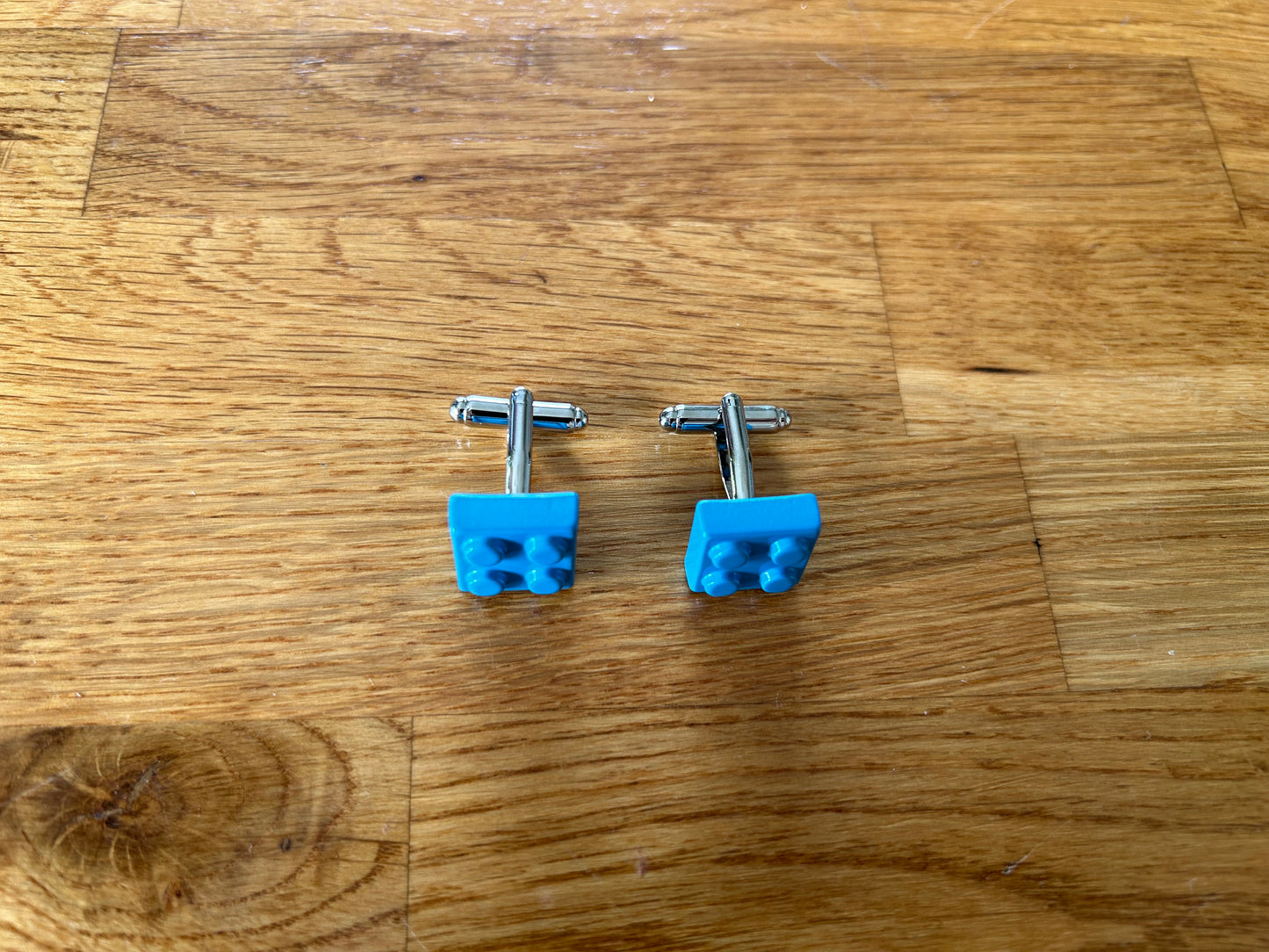 LEGO  Light blue block cufflinks