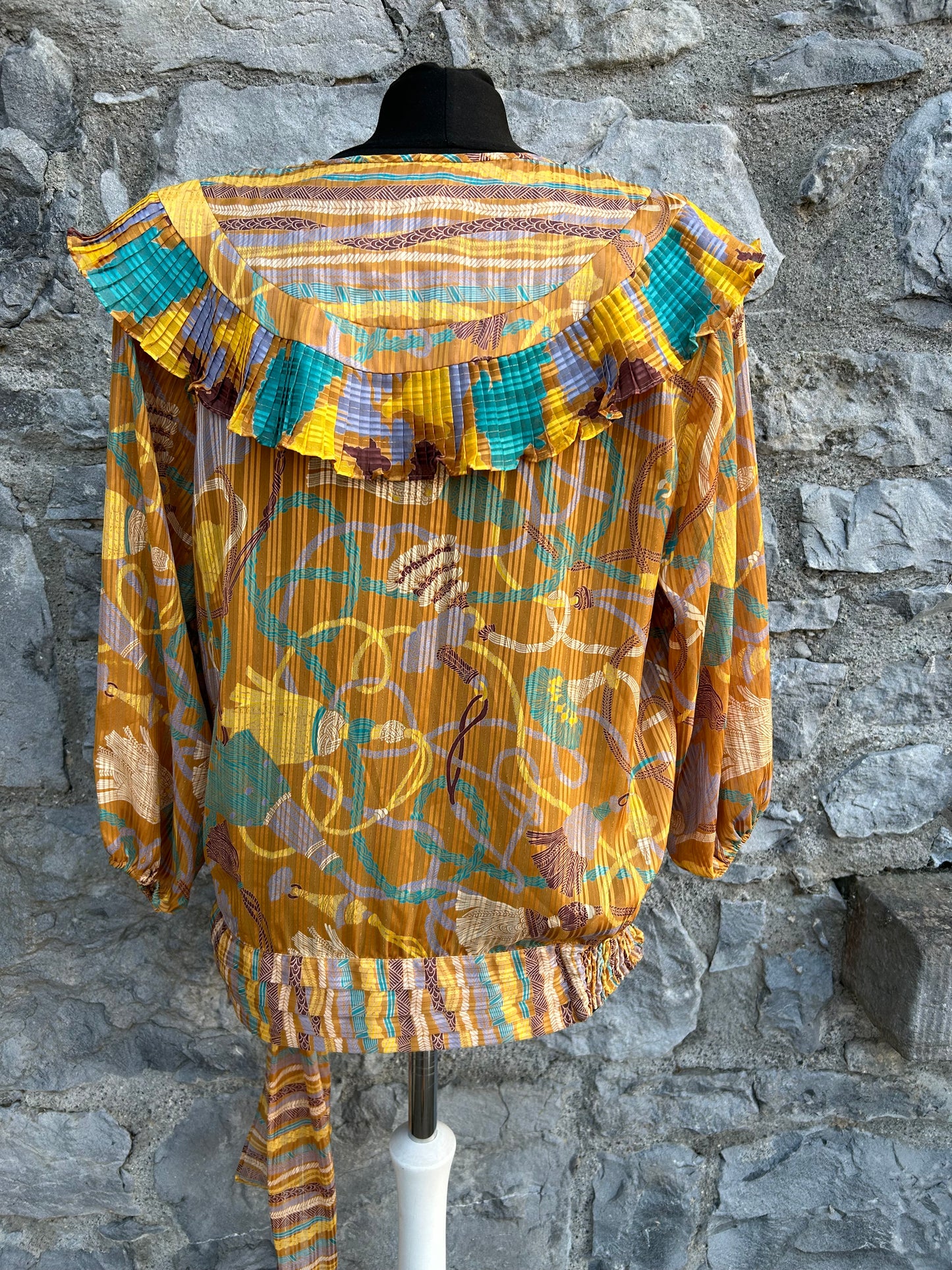 80s tassels sparkly blouse uk 12-14