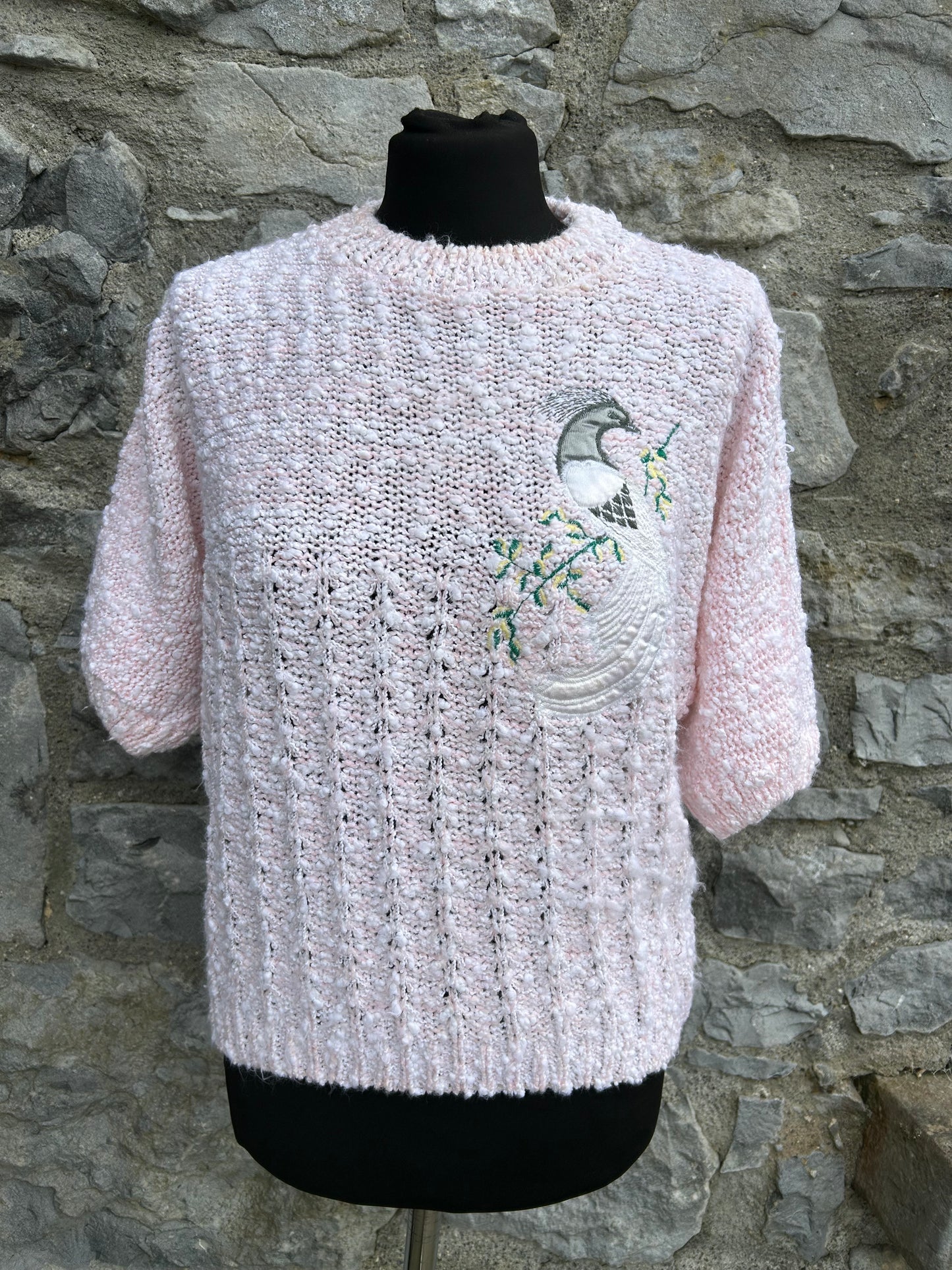 90s pink peacock jumper uk 12-14