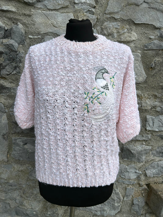 90s pink peacock jumper uk 12-14