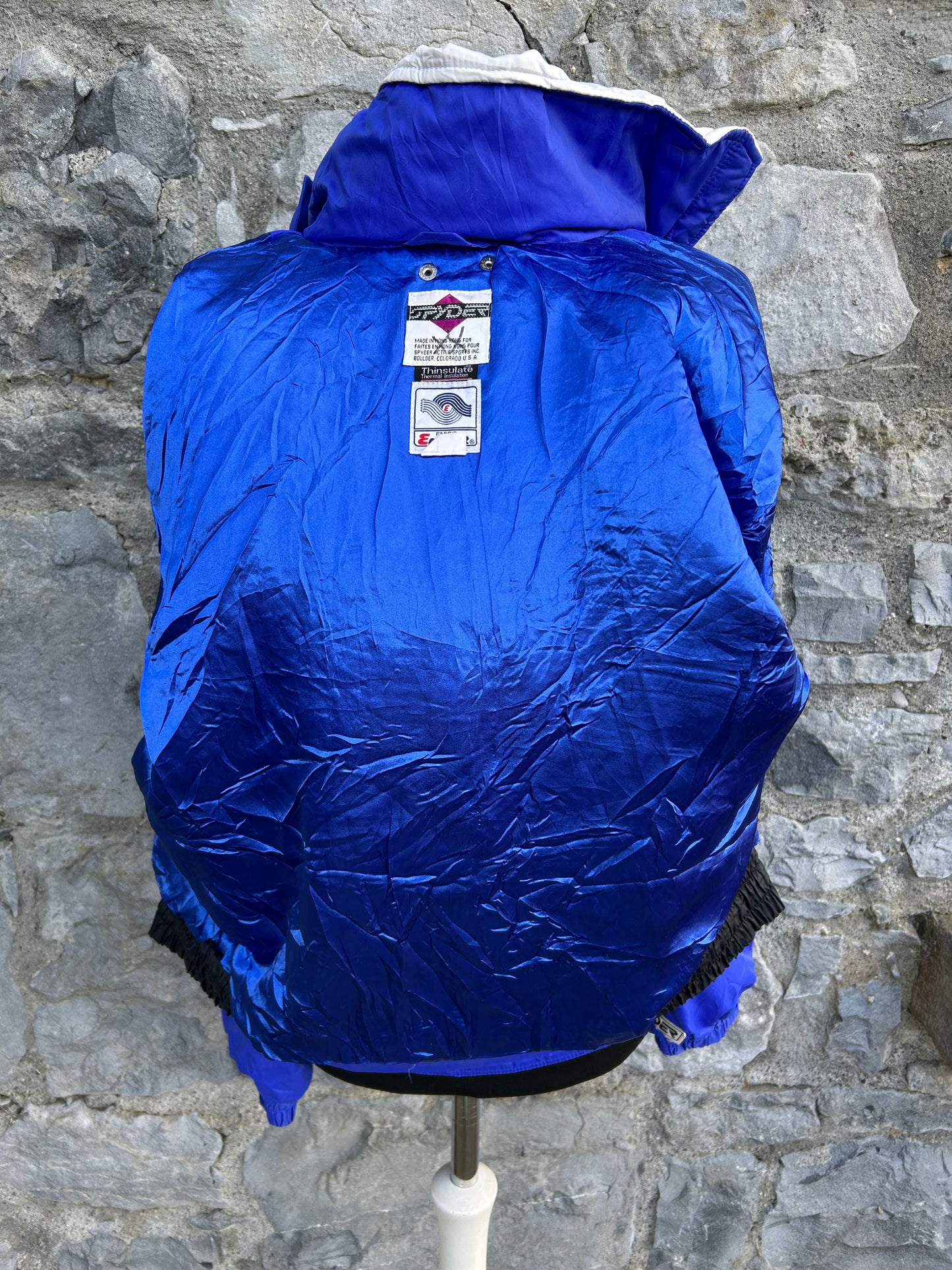 80s blue ski jacket uk 10