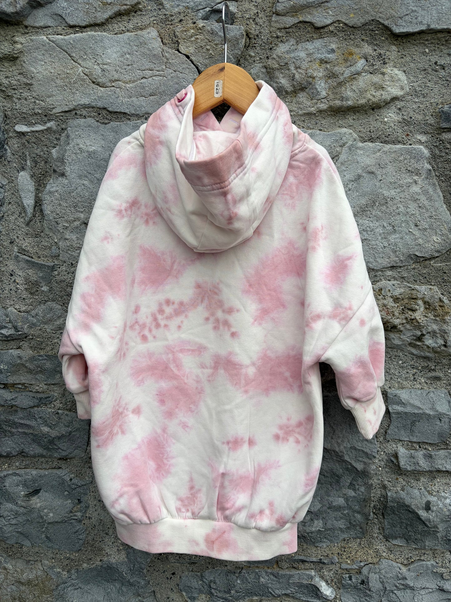 Pink tie dye hoodie sweat dress  3y (98cm)